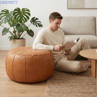 LKBENNETT Seat Cushion Cover, Faux Leather Large Capacity Pumpkin Pouf Cover, Leg Bench Minimalist U