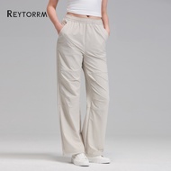 Reytorrm Women's Straight Pants Women's Casual Sports Pants Waterproof Quick Dry (CK031)