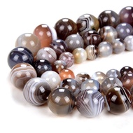 Natural Multi color Boswana Agate Stone Round  Beads Strand 6 mm 8mm 10 mm 12 mm Round Bead 42 cm long strand available