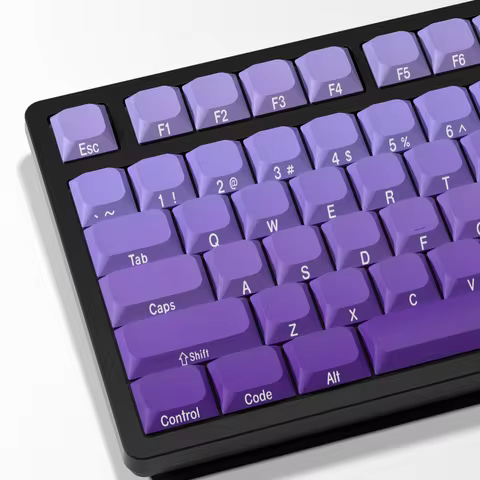 XVX Purple Low profile Keycaps MX PBT Dye-Sub Side Print Mechanical Keyboard Keycap Compatible with 