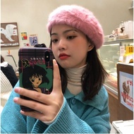 Woman Winter Autumn Fur Beret Hat Women's Winter Beret Hat