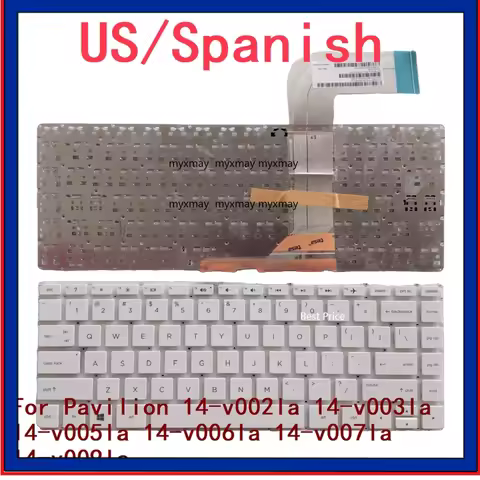 New US Spanish Laptop Keyboard For HP Pavilion 14-v002la 14-v003la 14-v005la 14-v006la 14-v007la 14-