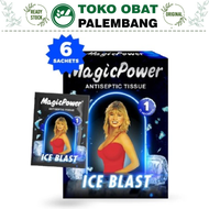 TISSUE MAGICPOWER ICE BLAST 6SACHET ANTISEPTIC TISU TISSUE BASAH SUPER TISU MAGIC HITAM TISUE LOVERS