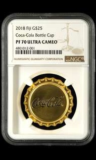 2018年斐濟 Fiji Coca Cola 可口可樂 銀幣 NGC PF70UC