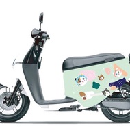 BLR gogoro 防刮車套 iD114 粉綠家貓