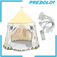 [Predolo1] Kids Play Tent Prince Castle Tent Indoor Outdoor Tent Portable Foldable Playroom Teepee Castle Tent for Barbecues Picnics