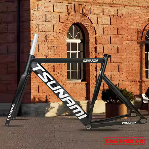 Racing Fixed Gear Bike Frame And Fork Tsunami SNM200 Aluminum Alloy Bicycle Fixie Bike Frameset Sing