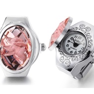 Vintage Ellipse Oval Finger Watch Stainless Steel Italian Charm Link CLassic Clock Roman Quartz Wome