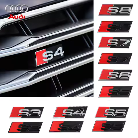 For Audi A1 A2 B7 B8 C5 C6 C7 Q5 Q7 A3 A4 A5 A6 A7 A8 8P B6 B2 3D S3 S4 S5 S6 S7 S8 Badge Car Front 
