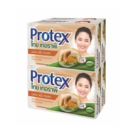 Protex Soap Thai Therapy Tamarind 130 g x 4.โพรเทคส์ สบู่ก้อน ไทยเทอราพี สูตรมะขาม ขมิ้น ทานาคา แพ็ค 130 กรัม แพ็ค 4 ก้อน