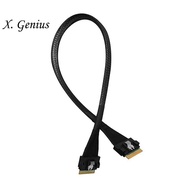 PCIE4.0x8 SFF8654 to SFF8654 Male to Male Data Cable Slimsas 8X SFF8654 X8 GEN4 Cable for GPU Graphi