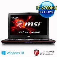 【 嘉義 】 來電享折扣 MSI GP62 6QF 847TW I7-6700HQ 1TB+128GSSD GTX960