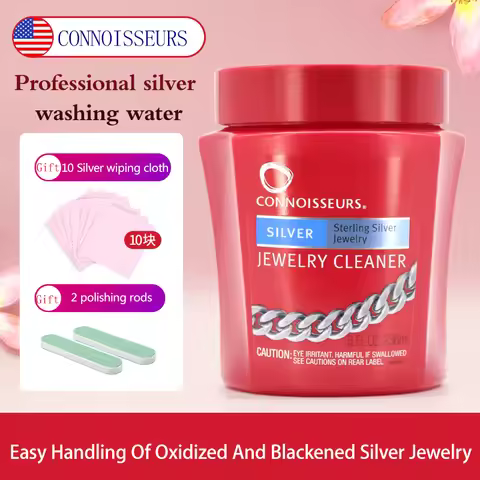 Connoisseurs Silver Jewelry Cleaner Wash Oxidized Sterling Silver Wipe Revitalizing Jewellery Deterg