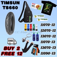 🎁Free Gift Buy2Free 12🎁TIMSUN High Grip TYRE  Tubeless TS660 110/70-12 120/70-12 130/70-12 110/90-13