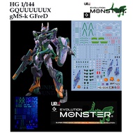 [MONSTER ]  GQ06 HG 1/144 GFRED GQUUUUUUX GUNDAM  WATER SLIDE DECAL