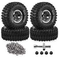 [lzdjlmy2ua] 4 Pieces 2.2 Inch Beadlock Wheel Rim High Traction Aluminum Beadlock Wheel Metal Rim Ti