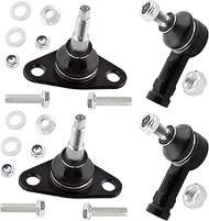 BOXI 4pcs Front Outer Tie Rods Lower Ball Joints Fit for Volvo 740 1985 1986 1987 1988 1989 1990 199