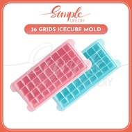36 Grid Silicone Ice Cube Tray with Cover Ice Tray Ice Cube Mold Maker Bekas Air Batu Bekas Ais Beka
