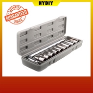 10pcs 1/2" L Type Spanner Box Socket Set Box Set Spanner Wrench Tools Set