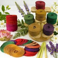 40pcs Natural Spiral Incense Sticks - Lemongrass Scented, Mosquito Repellent - Air Purifier, Size 6.