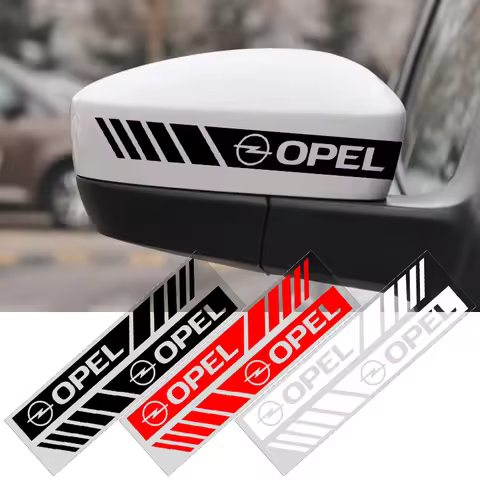 2pc Car Sticker Stripe Racing Strips Side Rear View Mirror Decor Styling For Opel Astra H G J Insign