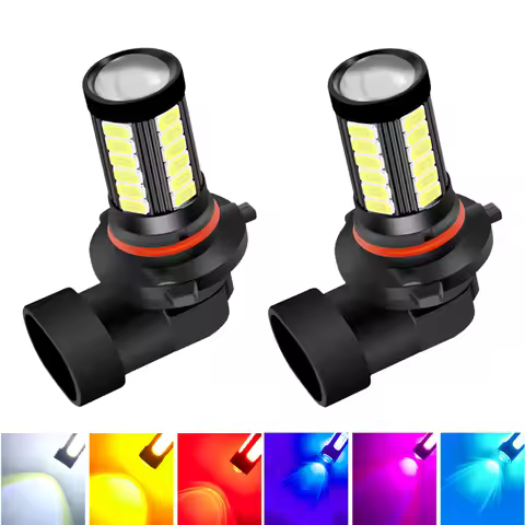 2x Car Fog Lamp H11 Led Lamp H7 9005 HB3 9006 HB4 H9 H8 H16 PSX24W PSX26W P13W White Yellow Ice Blue