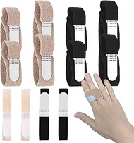 CNYMANY 12 pcs Finger Splint, Finger Straps Reusable Buddy Finger Tape for Double Fingers, Washable 