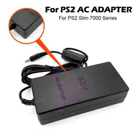 Replacement AC Adapter For PS2 Slim 7000 Series Game Console For PS2 DC 8.5V AC Adaptor Charger Powe