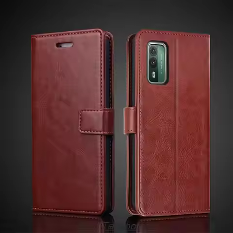 Card Holder Cover Leather Case for Nokia XR21 Pu Leather Flip Cover Retro Wallet Phone Case Business