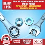 1 PCS MUR MUR AS RODA MOTOR DEPAN / BELAKANG SUPRA KARISMA KIRANA GRAND UKURAN M12 KUNCI 19 HARGA 1 