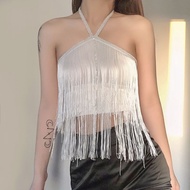 Jazz dance performance costume, ultra-flash bar disco Jazz dance Costume Super flash bar disco Bright Silk Tassel Slimmer Look Slim-fit Sexy Small Sling Female Trendy 2024 New Product 15.0410