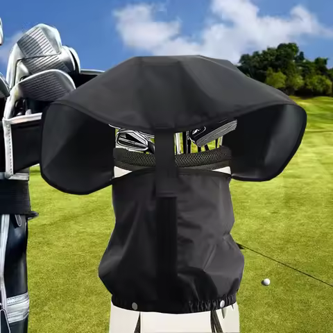 420D Golf Bag Cover Rain Hood 50*55cm Waterproof Black Rain Cape For Golf Bags Golf Club Bag Dust Co