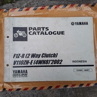 Original yamaha f1zr fizr 2002 part catalog book
