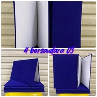 Plain blue folder made from thick velvet UK: F4, A4