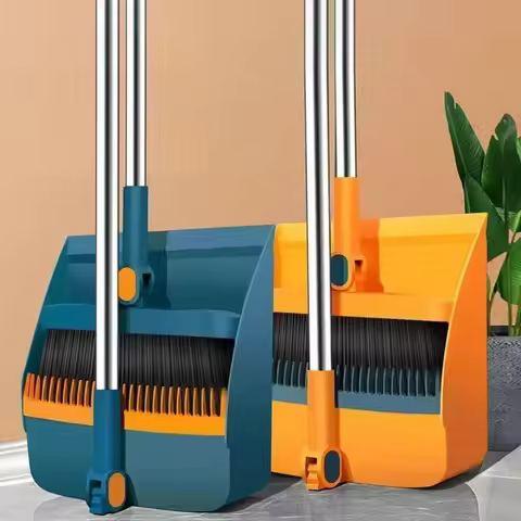 Broom set Household broom broom Dustpan set Brush head sweeping Individual sweep broom Foldable garb