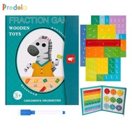 predolo Children Fraction Learning Math Toys Fraction Learning Board Includes Fraction Tiles & Circl