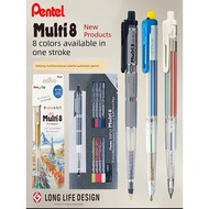 colour pencil pensil warna Diimport dari Jepun Patong Pentel Pensil lapan warna Multi 8 warna pensil
