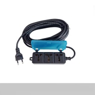 Electron White Plug Strip Surge Protection 3 Channels 5 Meters Extension Cord Set