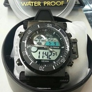 D Force Jam Tangan Pria - Strap Combinasi Stainless Steel - Hitam