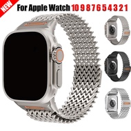 Stainless Steel Magnetic Strap For Apple Watch Ultra 2 1 49mm 46mm 45mm 44mm 42mm W-type High-qualit