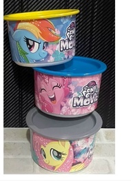 ready stock  - tupperware My Little Pony Canister 600ml one touch topper  (3)