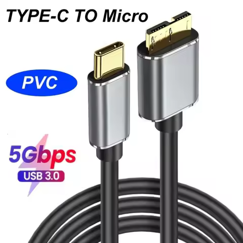 USB 3.0 Type C To Micro B External Hard Drive Cable 5Gbps Hard Disk Data Wire for WD Sandisk Connect
