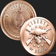 Silver Shield Liberty or Death 2020 1 oz AVDP .999 Fine Copper Round Coin (Made in United States) 1o