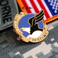 [USA] Us Army 101 Airborne Master Badge Military Fan Metal Commemorative Cap Epaulet Uniform Dress