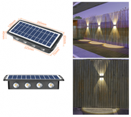 iGlobalStore - 太陽能戶外燈、太陽能LED 圍欄燈、太陽能壁燈、8 LED 燈高亮凸镜燈防水戶外裝飾壁燈適用於花園車道庭院陽台（暖黃光 : 1 件裝）