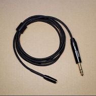 Headphone extension cable, 6.35mm (1/4”) to 3.5mm stereo, 2M