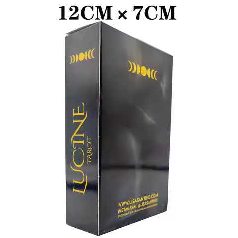 12×7CM cards. THE LUCINE divination TAROT MIDNIGHT EDITION for Beginners with Guide Book Tarot Deck 