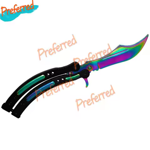 13cm X 7.4cm for CSGO Skin Butterfly Knife Personality Car Stickers Creative Anime Decals Suitable f