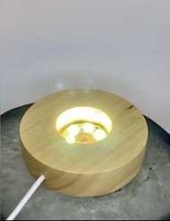 D97 - USB 燈座/LED發光底座/木雕內燈底座/小夜燈/水晶底座/展覽品燈座  - 白色 *sf or pick over $100