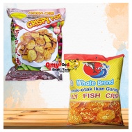 280g/ 90gChern-Chim Crispy Fish, Keropok Ikan Satay / Whale Brand Jelly Fish Crispy, Otak-otak Ikan 